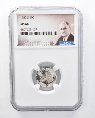 1952-S Roosevelt Dime MS66 NGC Beautiful Tone *7957