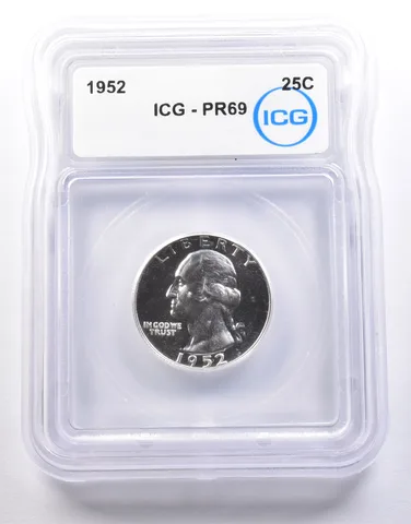1952 Washington Quarter PR69 ICG *7239