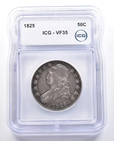 1825 Capped Bust Half Dollar VF35 ICG *4673