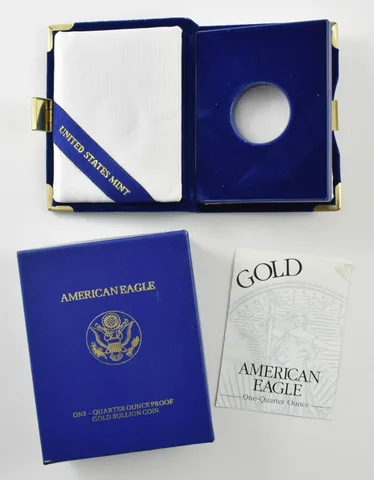 OGP 1998-W Gold Eagle 1/4 oz Proof - BOX & COA - NO COIN