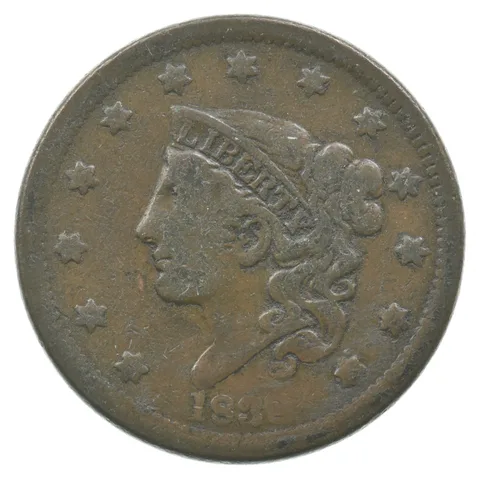 1838 Coronet Head Large Cent *6215