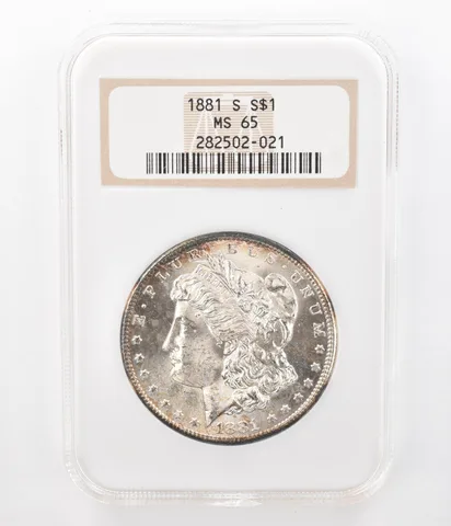 1881-S Morgan Silver Dollar MS65 NGC Peripheral Tone *7973