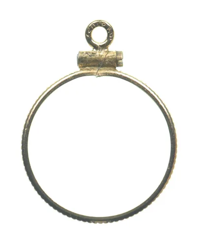 12k 0.6 Gram Gold Filled 15.5mm Coin Bezel Pendant Frame Edge *4930