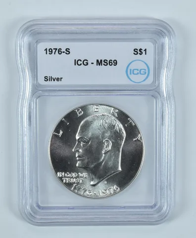 1976-S Eisenhower $1 Silver 40% MS69 ICG