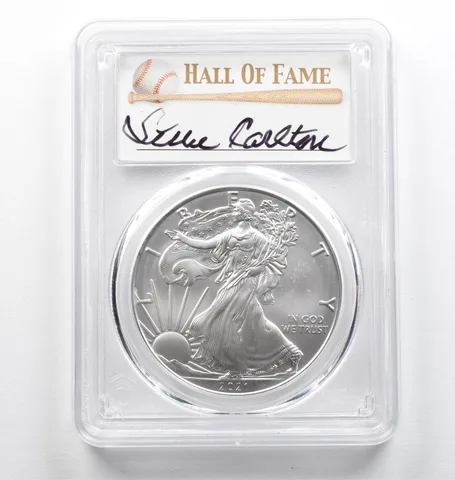 2021 (P) American Silver Eagle Type 1 Carlton Emergency FDOI MS70 PCGS *9411