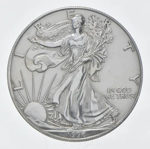 Rarest 1996 American Silver Eagle - Key Date - Rare LOW MINTAGE *334