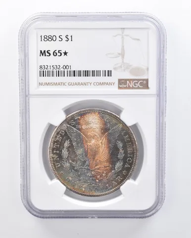 1880-S Morgan SIlver Dollar MS65* STAR NGC Beautiful Tone *2585
