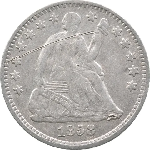 1858 Seated Liberty Half Dime *5482