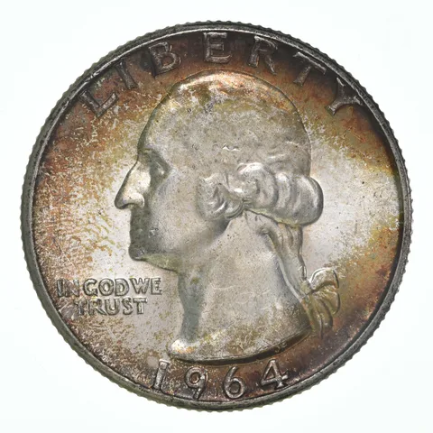 1964 Washington Quarter Insane TONE - Great Colors *5310