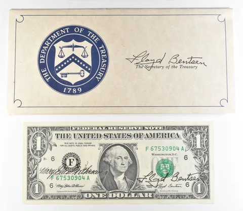 1993 $1 Atlanta GA FRN Green Seal Courtesy Signature *0944