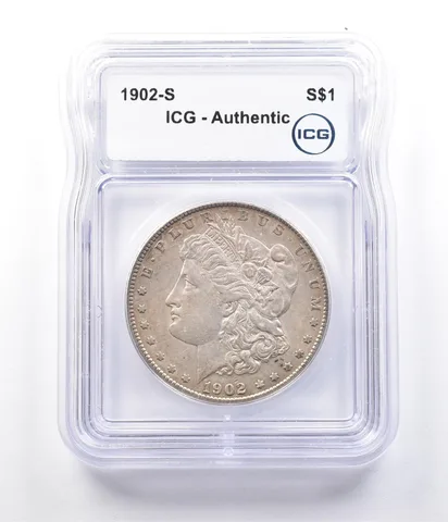 1902-S Morgan Silver Dollar Authentic ICG a2900