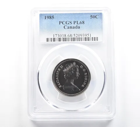 1985 Canada 50 Cents PL68 PCGS Blue Label