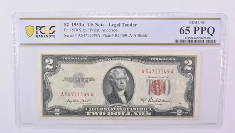 1953 A $2 US Legal Tender Fr#1510 Gem Unc 65 PPQ PCGS
