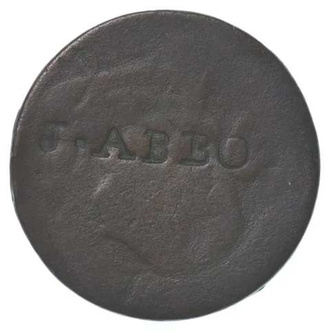 1806 Draped Bust Large Cent Counter Stamped "J.Abbo" *8660
