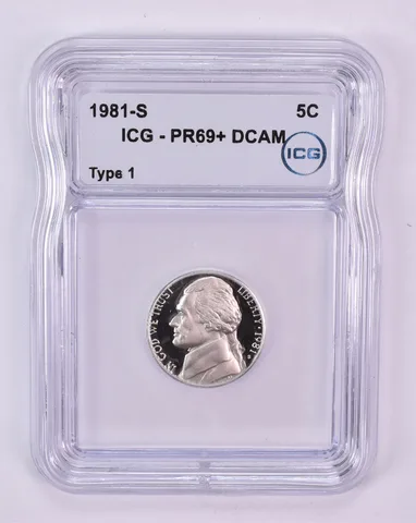 1981-S Jefferson Nickel Type 1 PR69+ DCAM ICG