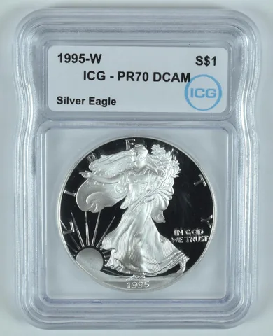 1995-W American Silver Eagle (Anniversary Set) PR70 DCAM ICG