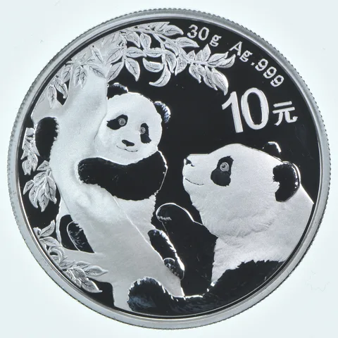 2021 China 10 Yuan Silver Panda 1 Oz Silver