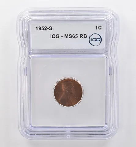 1952-S Lincoln Wheat Cent MS65 RB ICG Beautiful Tone *6580