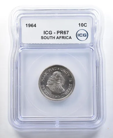 1964 South Africa 10 Cents PR67 ICG *3281