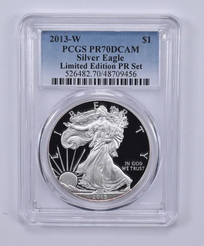2013-W American Silver Eagle Limited Edition Set PR70 DCAM PCGS Blue Label