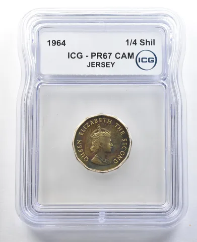1964 Jersey 1/4 Shilling PR67 CAM Toned ICG *3285