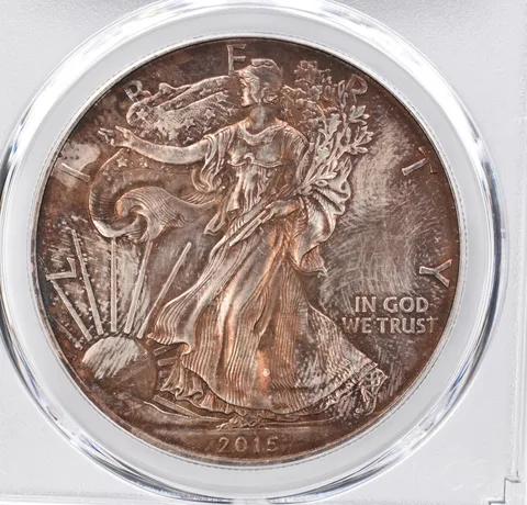 2015 American Silver Eagle MS68 PCGS Beautiful Tone *1265