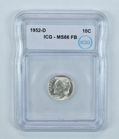 1952-D Roosevelt Dime MS66 FB ICG