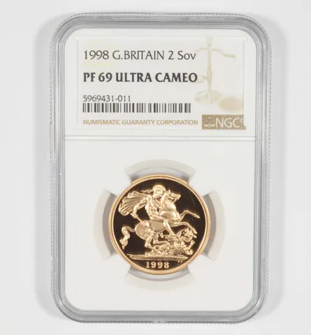 PF69 UCAM 1998 Great Britain 2 Sovereign - Graded NGC *6980