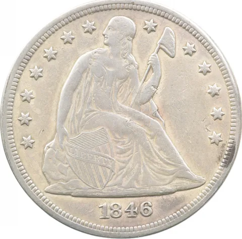1846 Seated Liberty Silver $1 a1927