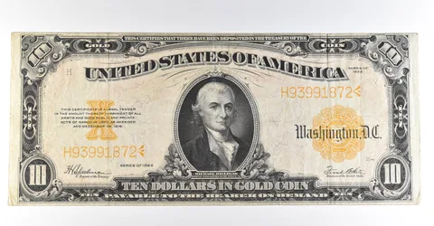1922 $10 Gold Certificate Large Note Yellow Seal *8397