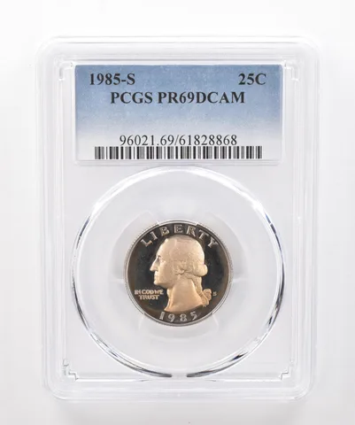 1985-S Washington Quarter PR69 DCAM PCGS Beautiful Tone *1916