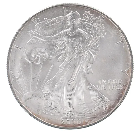 Beautiful Toned - 2000 American Silver Eagle 1 Troy Oz .999 Fine Silver *146