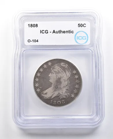 1808 Capped Bust Half Dollar O-104 Authentic ICG *2970