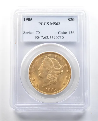 1905 $20 Liberty Head Gold Double Eagle MS62 PCGS *3377