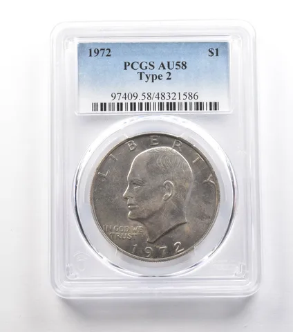 1972 Eisenhower $1 Type 2 AU58 PCGS *0965