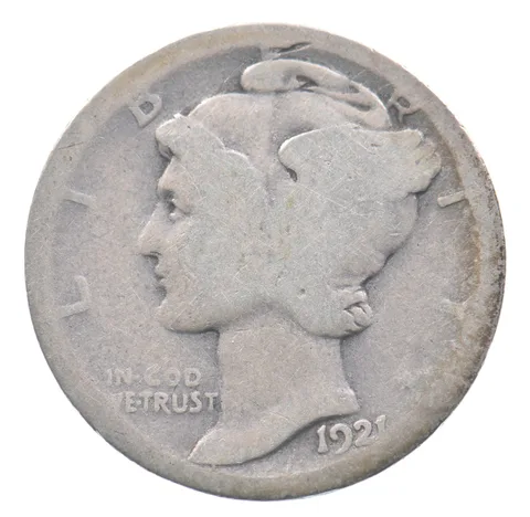 1921-D Mercury Dime *8878