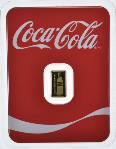 0.5 Gram Gold Bar Coca-Cola In Assay