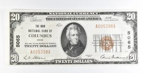 1929 $20 Columbus OH National Currency Note CH 5065 *0189