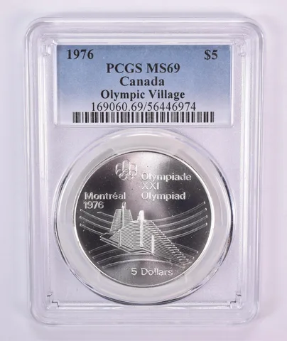 1976 Canada 5 Dollars Montreal Olympics Village MS69 PCGS