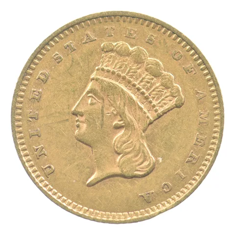 1857 $1 Indian Princess Head Gold Dollar *6107