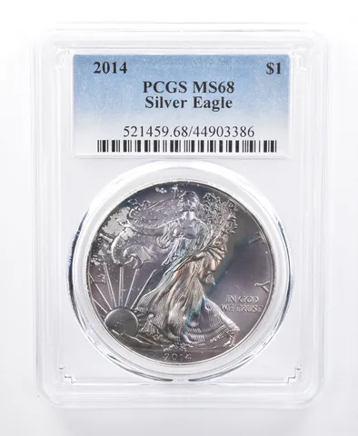 2014 American Silver Eagle MS68 PCGS Beautiful Tone *8642