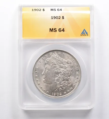 MS64 1902 Morgan Silver Dollar ANACS *4434