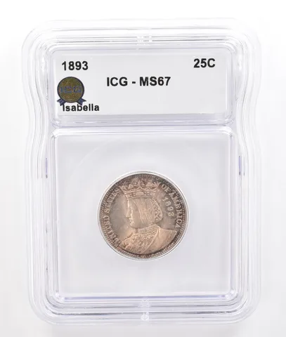 1893 Isabella Quarter MS67 ICG Beautiful Tone *7226