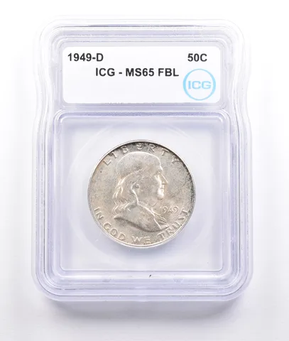 1949-D Franklin Half Dollar MS65 FBL ICG *6898