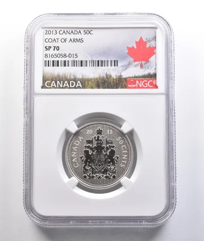 2013 Canada 50 Cents Coat Of Arms SP70 NGC a6909