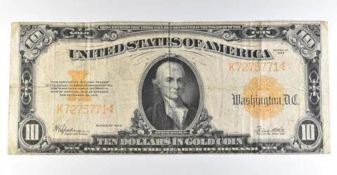 1922 $10 Gold Certificate Large Note Yellow Seal *8335