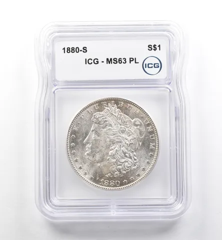 1880-S Morgan Silver Dollar MS63 PL ICG *7484