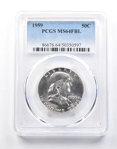 1959 Franklin Half Dollar Type 2 Reverse MS64 FBL PCGS a4110