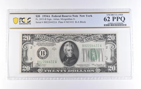 1934 A $10 New York NY FRN Fr#2055-B Uncirculated 62 PPQ PCGS *8245