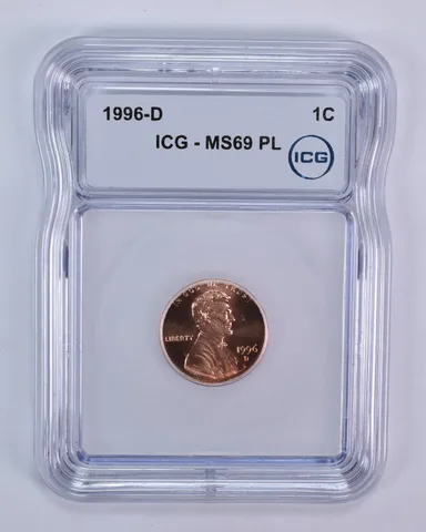 1996-D Lincoln Memorial Cent MS69 PL ICG